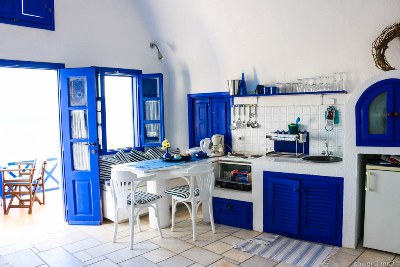 кухня в стиле Санторини