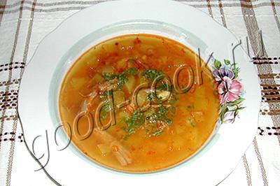 картофельный суп с курагой