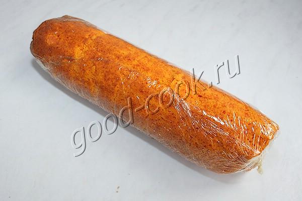 морковный рулет с мясным фаршем