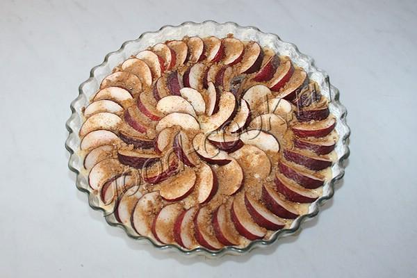 рисово-овсяный пирог с яблоками