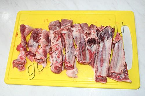 свиные рёбрышки в глазури из соуса "Наршараб"