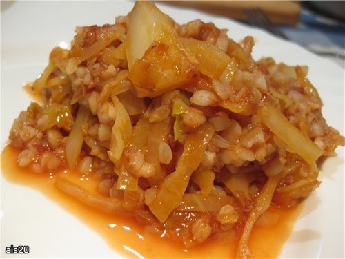 Гречка с капустой