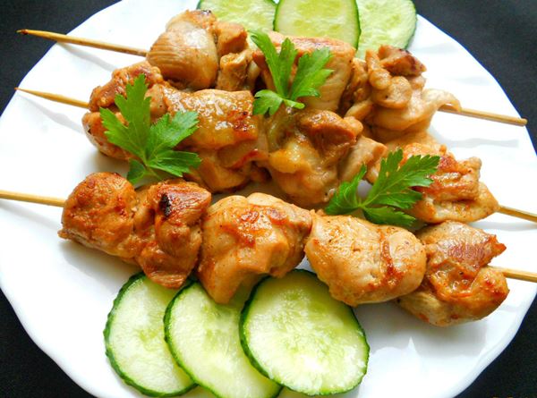 Зимний шашлык из курицы