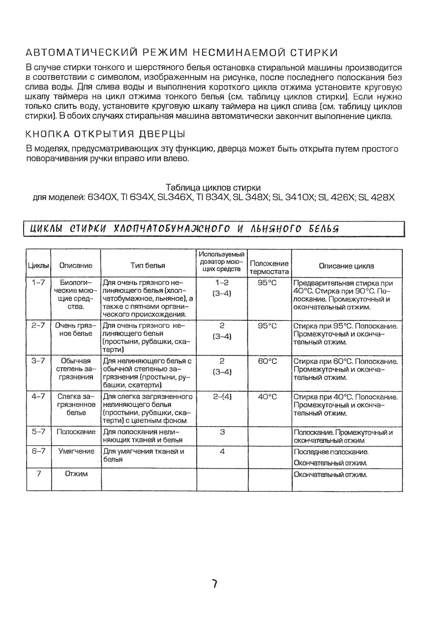 Стиральная машина siltal sl348x инструкция