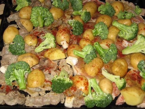 Мясо свинина с брокколи в духовке рецепт 64