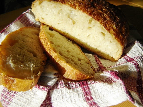 Хлеб без замеса/ No-Knead Bread *5 часов Видео-рецепт этого хлеба "гуляет" по сети уже несколько ле...