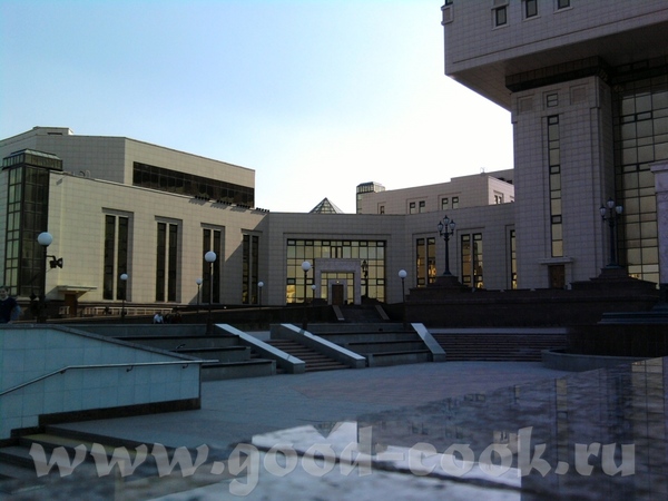 Эта громадина - библиотека МГУ: Это - одно из её крыльев: Это моё дитятко носится по каменному амфи... - 2