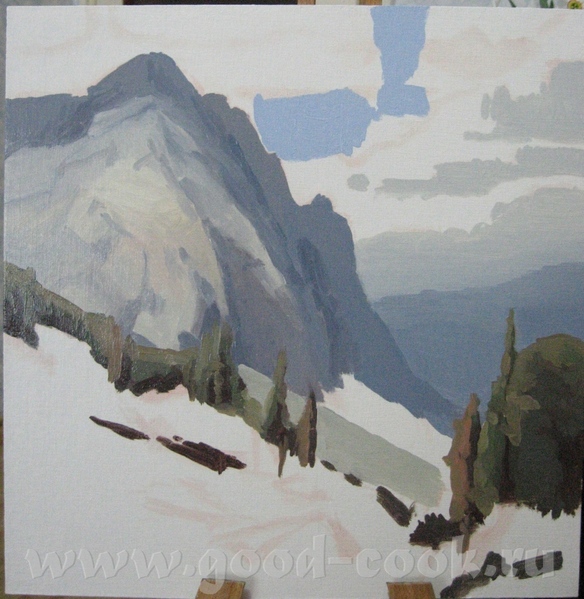 Художник рисует 3-я красками: Ultramarine Blue, Cadmium Lemon, Permanent Red Medium, ну, и, конечно... - 5