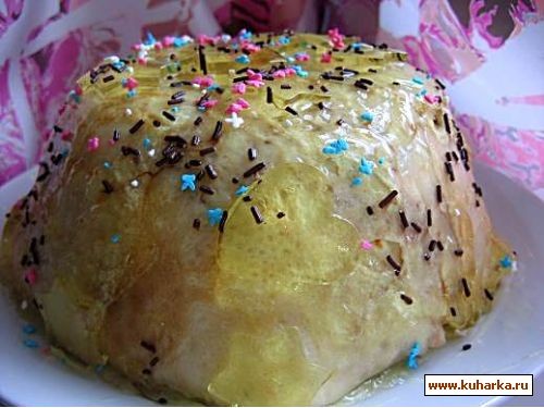 Блинчатый пирог с апельсинами