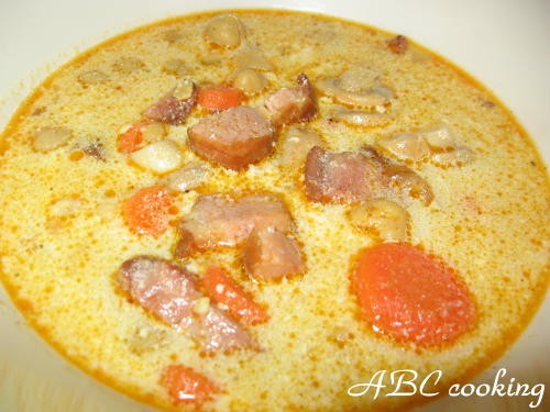 Лазанья Суп с копчёностями и горохом нут - 2