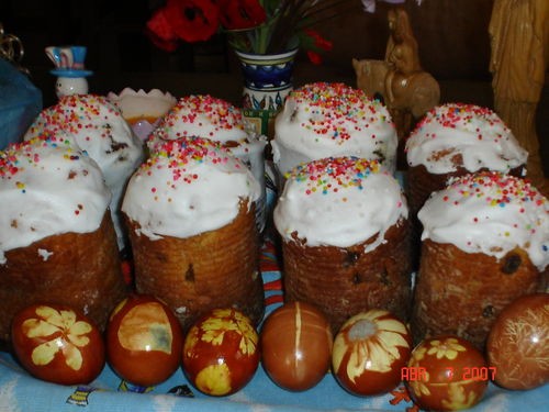 Девочки,вот мои Куличи,пасхальные яички и кайк Маамуль(арабская праздничная выпечка) - 2