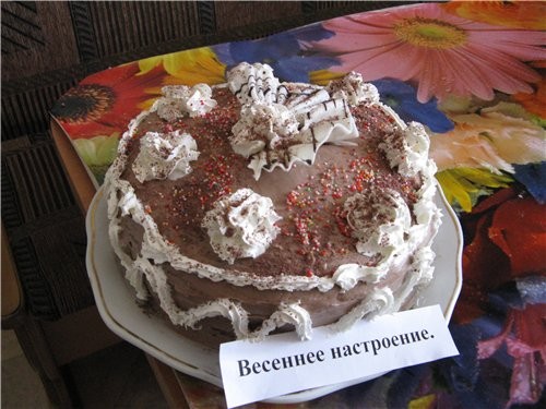 Тортик на кулинарный конкурс к 8марта