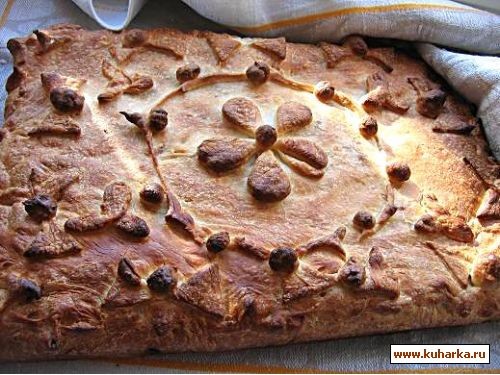 пирог с овощами,курицей и грибами тесто слоеное 500 г,филе куриное 600-800 гр,шампиньоны 300 гр,лук...