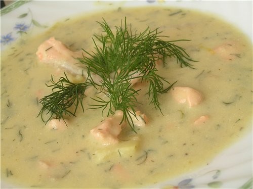 Картофельный крем-суп с пореем и лососем Крем-суп из куриной грудинки со щавелем Уха с фрикаделькам...