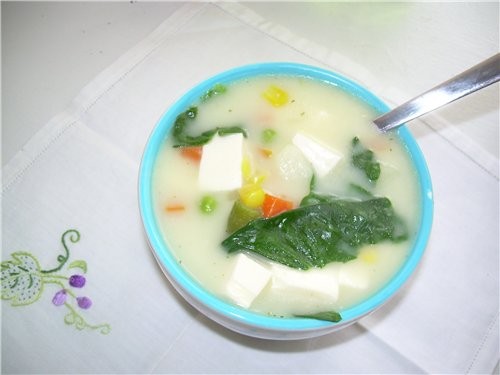 Китайский суп со Шпинатом и мягким Тофу - 3