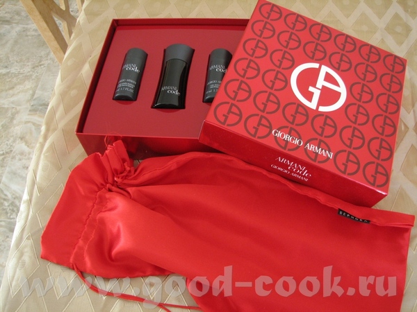 Вчера получила посылку от Sephora:подарок для моих мужчин-набор Armani Code