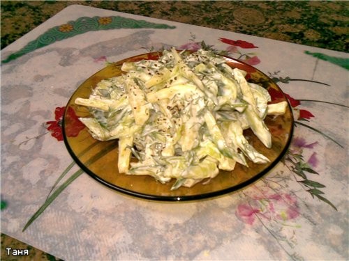Очередной наш обед: Гороховый суп Зеленый плов Мясо с картошкой Салат из огурцов с йогуртом Блины У... - 4
