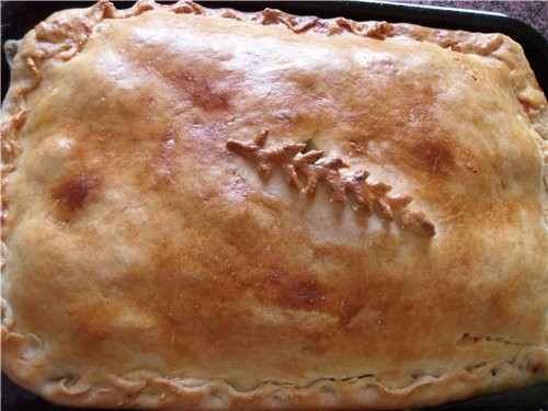 Пирог с курицей и картофелем