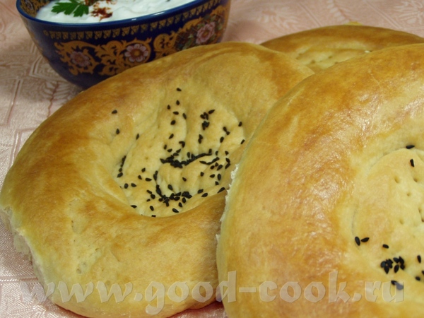 Хлеб на картофельном отваре с отрубями и чесноком Патыр(узбекские лепешки) - 3