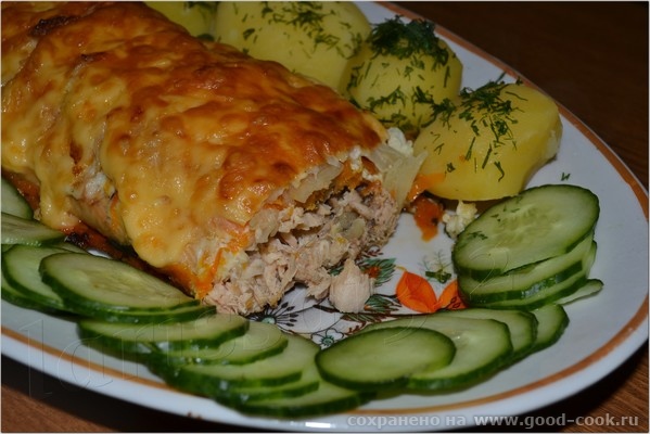 ЗАПЕЧЁННАЯ РЫБА ПОД СЫРНОЙ КОРОЧКОЙ