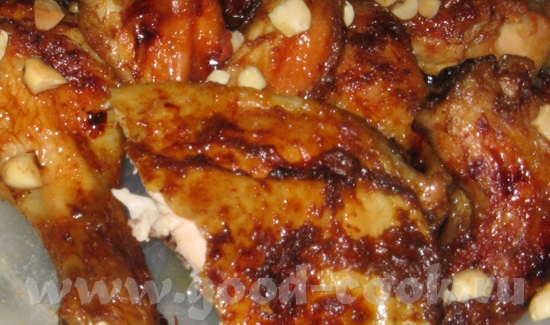 Куриная голень в орехово-медовой глазури (рецепт от с кукинга, словами автора) "Вот в таком "гарнит... - 2