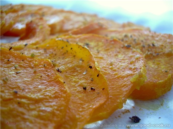 Кусочки тыквы запеченные с имбирем /Tranches de courge musquйe, rфties au gingembre/ 1 небольшая ты... - 3
