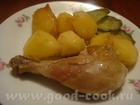 Курица с картошкой Картофель обжарила на Выпечке минут 15