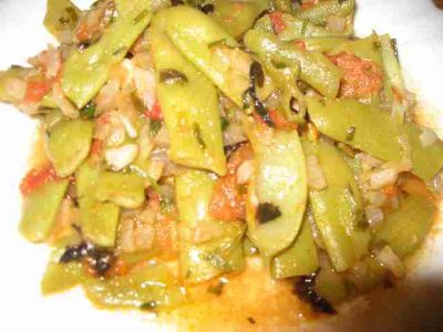 Зелёная фасоль с помидорами (грузинская кухня) (ДЛЯ ТЕХ