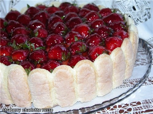 STRAWBERRY CHARLOTTE RUSSE/ТОРТ С КЛУБНИЧНЫМ МУССОМ