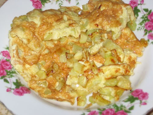 Кабачки с яйцами