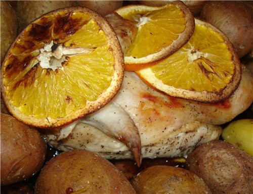 КУРИЦА В АПЕЛЬСИНАХ А это в готовом виде Курочку ( у меня была половинка) промыть, вытереть - 2