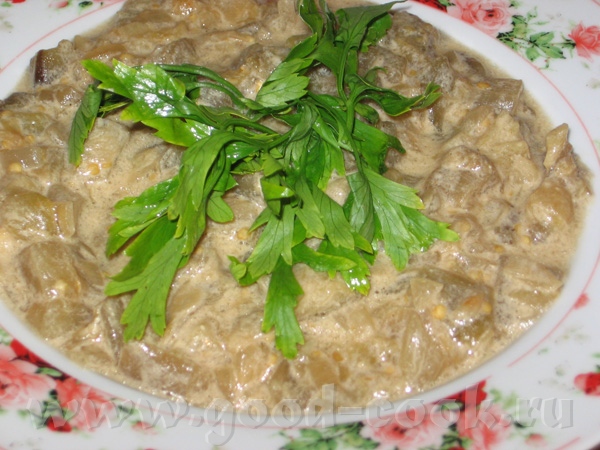 Когда-то это блюдо было хитом на форуме, очень вкусное и простое: "Жюльен из баклажанов" от crimcha... - 2