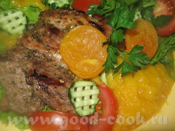 СВИНИНА ПОД СОУСОМ ИЗ КУРАГИ, БЕЛОГО СУХОГО ВИНА, МЕДА И АПЕЛЬСИНОВОГО СОКА Вкусное и полезное блюд...