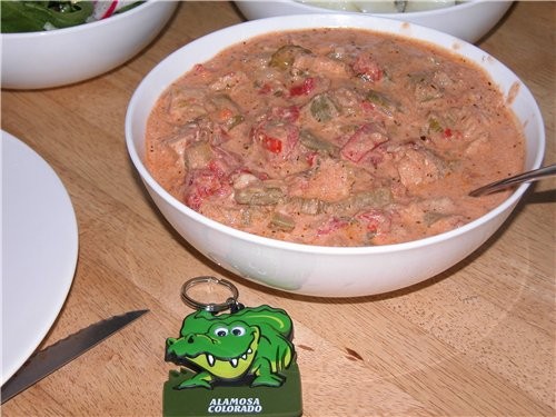ЖАРКОЕ ИЗ АЛЛИГАТОРА 450г нарезанного на кусочки мяса аллигатора 0 - 2