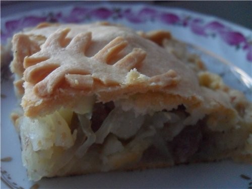 Пирог с мясо и картофелем Рагу с мясом и овощами Шарлотка - 2