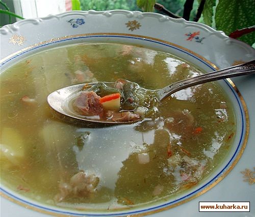 "СУП СО СТРУЧКОВОЙ ЗЕЛЕНОЙ ФАСОЛЬЮ"