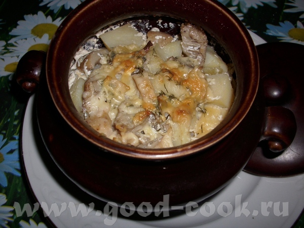 Мои тарелочки БОРЩ Горшочки с мясом, грибами и картошкой Батон домашний очень вкусный Кексы ШокоКо - 2
