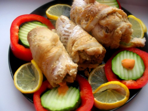 Зразы из хека с шампиньонами 1