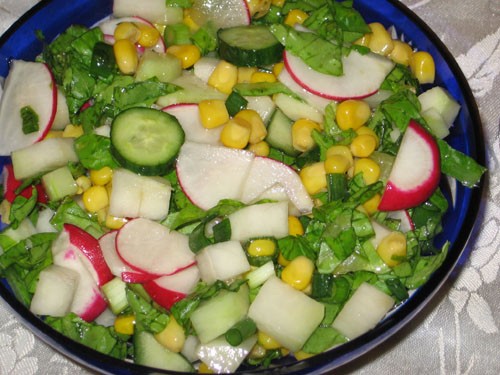 Хаару-но-сарада - разноцветный овощной салат - 2