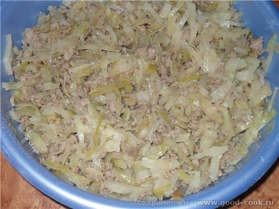 Кулебяка с капустой и фаршем - дрожжевое тесто (у меня Шикарное дрожжевое тесто на кефире ) Начинка: - капуста 1/4 кач... - 2