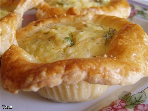 Корзиночки с тунцом и овощами Пирог-кольцо с мясом и яйцом