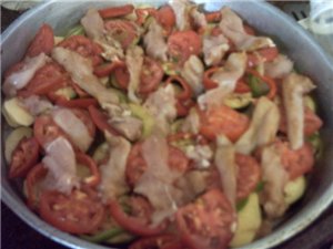 в путеводителе есть мой рецепт курицы с овощами в духовке Рецепт здесь на той неделе я готовила его...