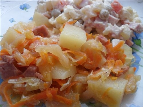 Капустка тушеная с картофелем У нас сегодня был Кулинарный поединок Еще одно домашнее задание это н...