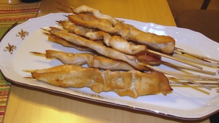 На горячее ели