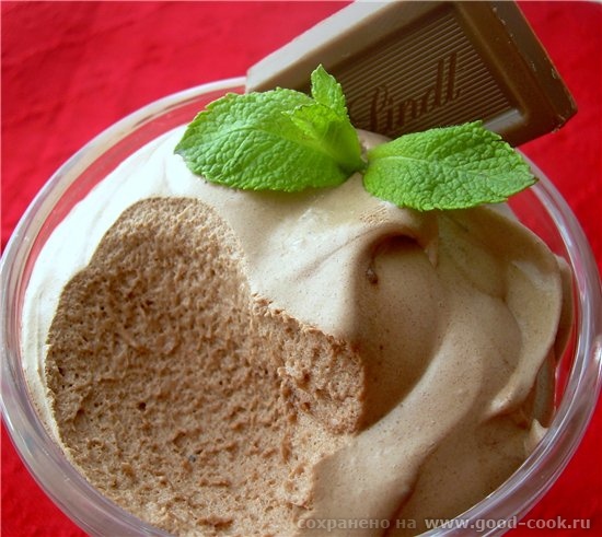 Шоколадный велюровый мусс/Voluptueuse mousse au chocolat