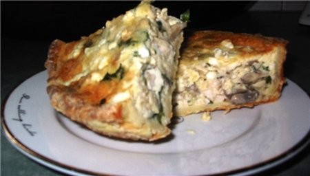 Спасибо тебе огромное за Пирог с курицей, грибами, луком пореем и сыром фета