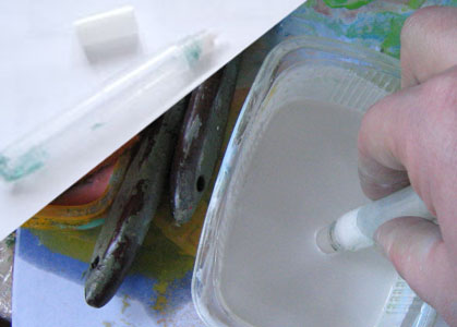 3 Готовлю краски жидко разводя их с очищенным подсолнечным маслом, тройчаткой или скипидаром - 4