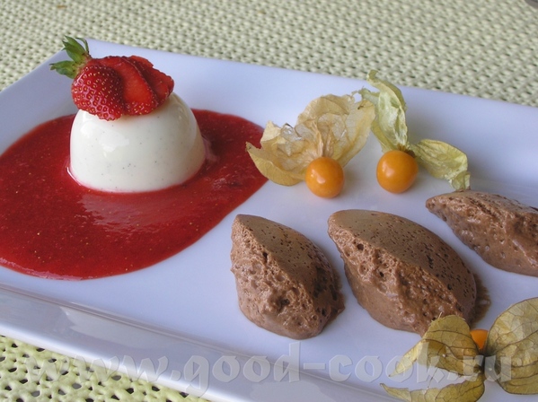 Панна котта - Panna Cotta Шоколадный мусс - Mousse au Chokolat - 2