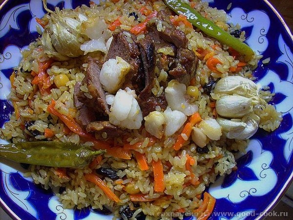 Плов из говядины и баранины с курдюком приготовленный сегодня вечером - 4