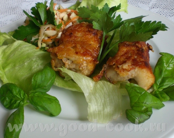 Gefьllte Schweinerцllchen Свиные рулетики с (сырной) начинкой